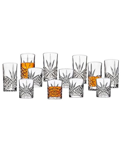 godinger dublin 12 piece set of 6 double old fashioned glasses and 6 highball glasses macy s