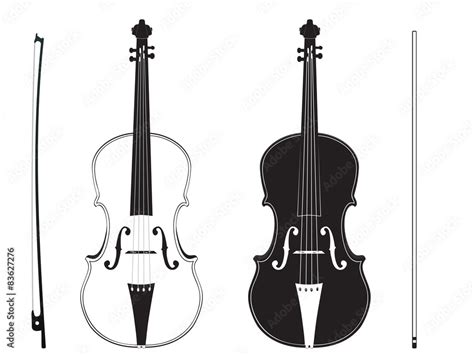 Violin Silhouette Stock Vector Adobe Stock