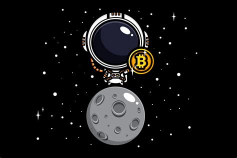 Astronaut On The Moon Holding Bitcoin Graphic By Jonnyleaf14 · Creative