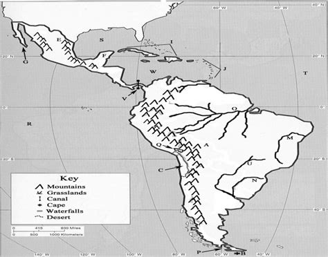 Latin America Physical Map Quiz