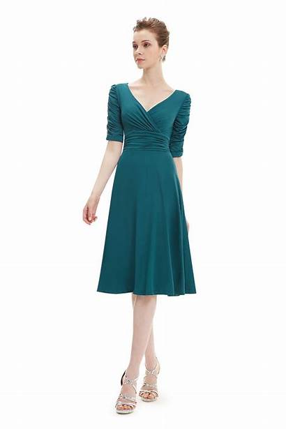 Casual Sleeve Short Neck Teal Stretch Sheprom