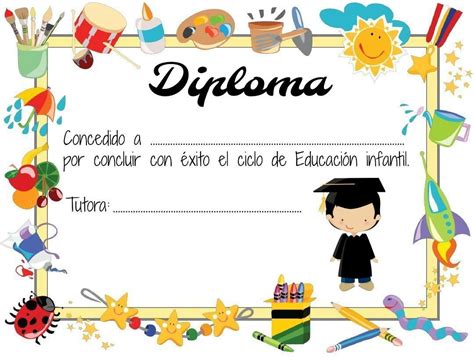 Plantilla De Certificado De Diploma De Ninos De Escuela Con Dibujos Images