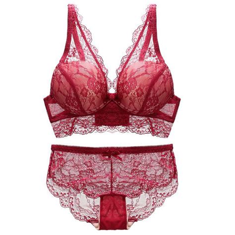 Women Bra Sexy Lingerie Solid Color Lace Embroidery Push Up With Steel