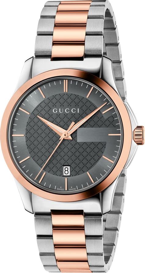 Gucci Ya126446 G Timeless Grey Unisex Watch 38mm