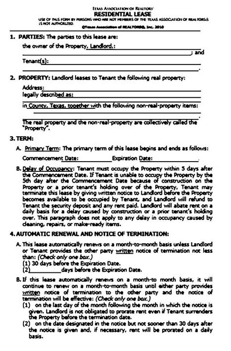 Whether you need lease agreement, rental agreement, real estate contracts, mortgage commitment letters, loans or authorization letter, we have glossary of lease agreement terms. Texas Residential Lease Agreement | Mous Syusa