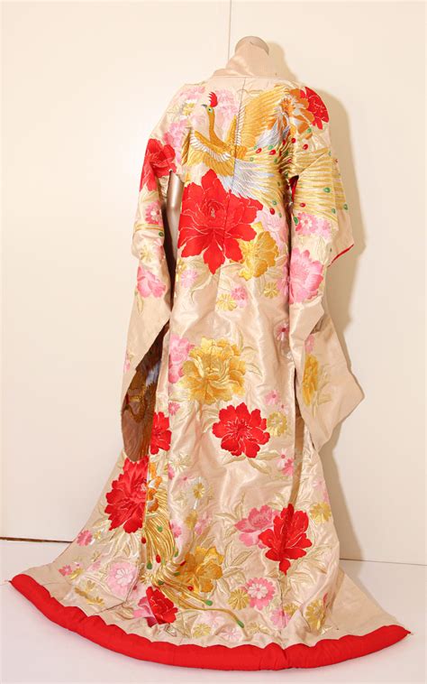 Vintage Silk Brocade Japanese Ceremonial Wedding Kimono At 1stdibs