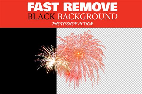 BLACK Background Remover Photoshop Action, Quick Extract Image ...