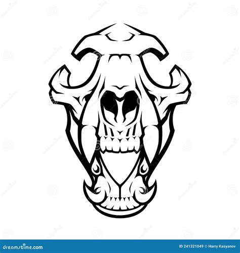 A Wolf Skull Logo Vector Illustration 241321052