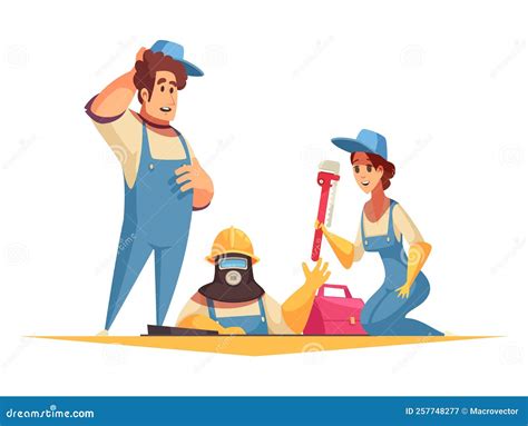 Plumbers Cartoon Illustration Stock Illustration Illustration Of