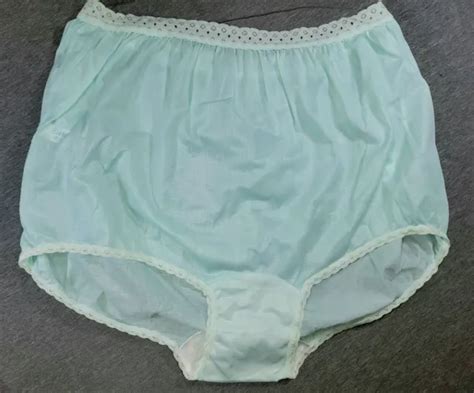 Shiny Silky Carole Green Briefs Womens Panties Plus Sz 11 4xl Nylon