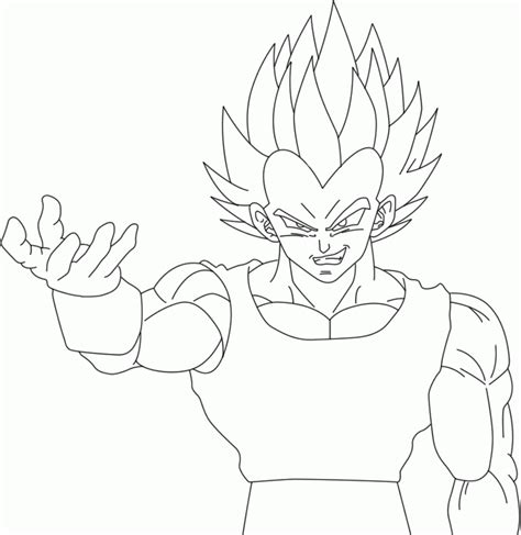 Majin Vegeta Coloring Pages Clip Art Library