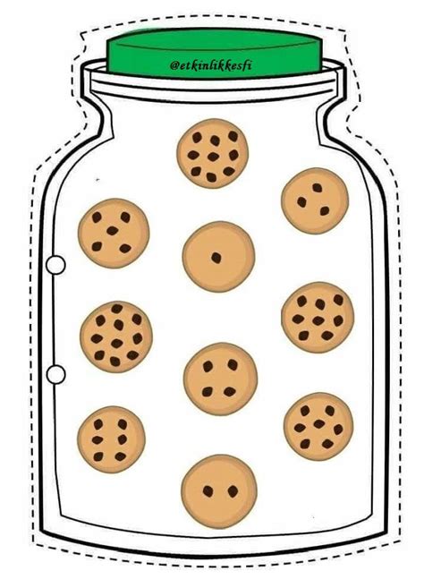 Printable Cookie Jar Number Matching One Jar Shows Numbers And Another