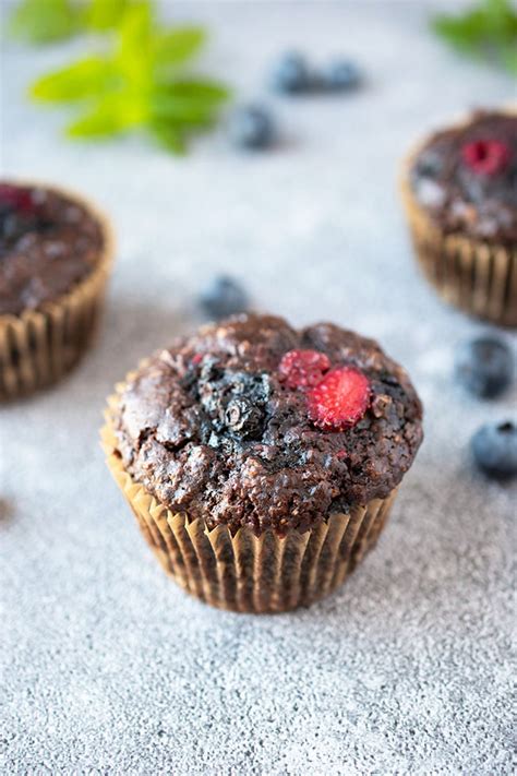 Woman In Real Life Double Chocolate Berry Muffins Recipe Vegan