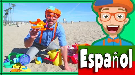 Blippi Español En La Playa Con Juguetes De Arena Aprende Colores Para