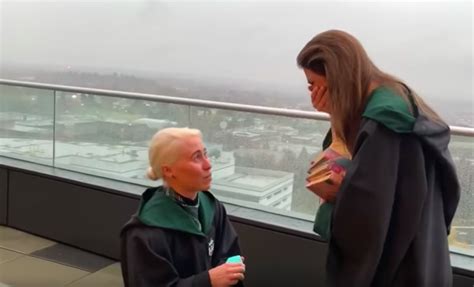 couple has adorable harry potter themed proposal and j k rowling totally approves — best life