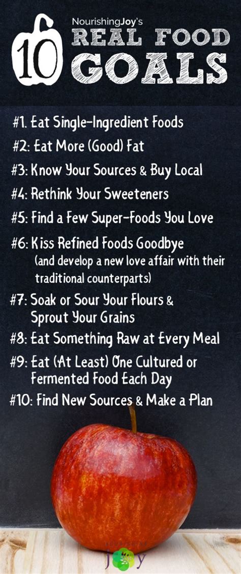 10 Real Food Goals For Healthy Joy Filled Eating