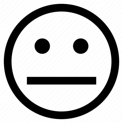 Straight Face Emoji Transparent Straight Face Emoticon Clipart Best