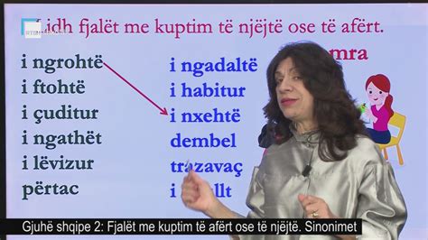 Gjuhë shqipe Fjalët me kuptim të afërt ose të njëjtë Sinonimet
