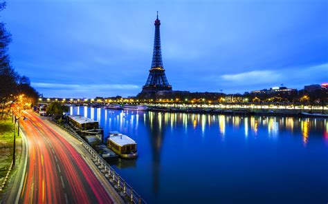 Morning In Paris France Eiffel Tower And River Seine 4k
