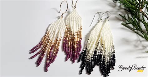 DIY Beaded Frilly Fringe Earrings With FREE Pattern Tutorial