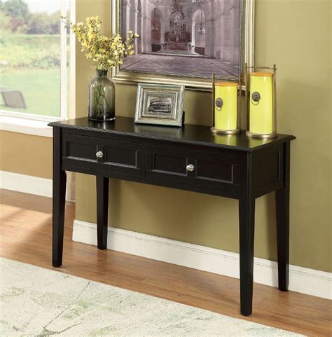 Browse a wide selection of sofa & console. CM4704S Yulisa black finish wood sofa table with drawers ...