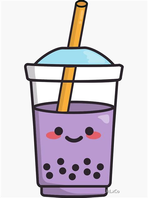 Kawaii Bubble Tea Cartoon Clipart Cute Drawing Boba Tea Emojibubble