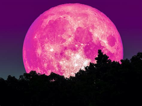 .full moon is the pink moon, sprouting grass moon, egg moon, fish moon, the pesach or passover moon the moon will be full on tuesday night, april 7, 2020, appearing opposite the sun (in. A Super 'Pink' Moon Will Rise Into The Night Sky — the Brightest Full Moon Of 2020