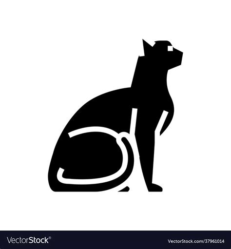 Cat Pet Glyph Icon Royalty Free Vector Image Vectorstock