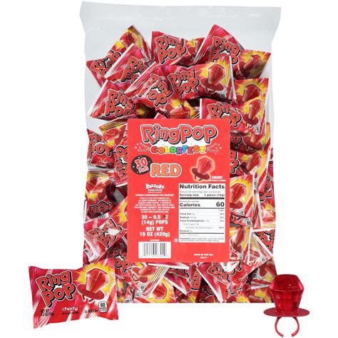 Buy Ring Pop Individually Wrapped Halloween Red Cherry Party Pack 30