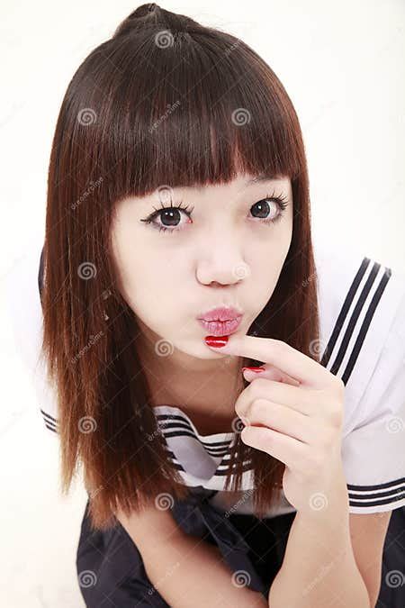 Asian Schoolgirl Stock Image Image Of Chinese China 12758961