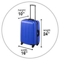 Maximum size for carriers is 40″ x 27″ x 30″. Southwest Carryon -photo showing 10 x 16 x 24 inches ...