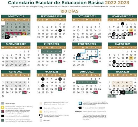 ¡este Es El Calendario Escolar 2022 2023 Ve Cuándo Serán Las