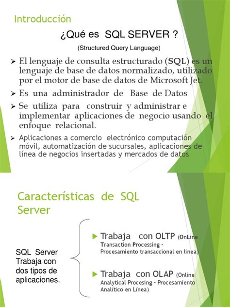 ¿qué Es Sql Server Introducción Servidor Sql De Microsoft Sql
