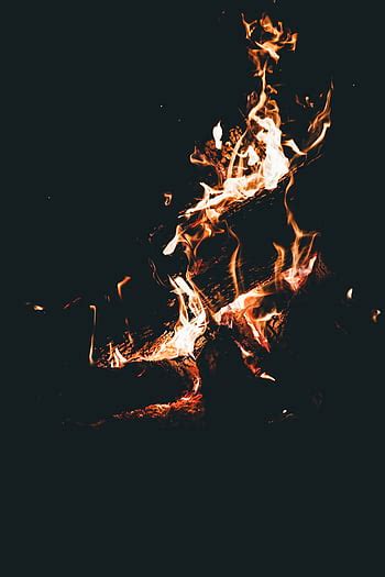 Fire Bonfire Dark Flame Combustion Hd Wallpaper Pxfuel