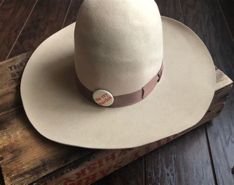 Vintage Western Hoss Cartwright 10 Gallon 100 Wool Hat We Try Harder