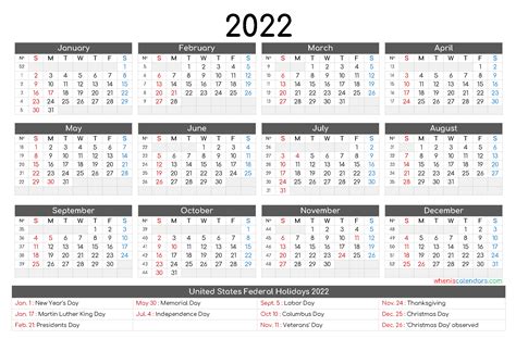 Printable Fiscal Year 2022 Calendar Printable Calendar 2023
