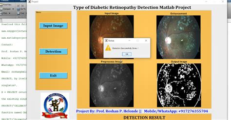 Types Of Diabetic Retinopathy Detection Using Image Processing Matlab