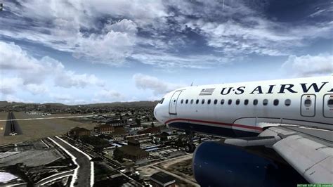 Landing At Reno Us Airways A320 Fsx Youtube
