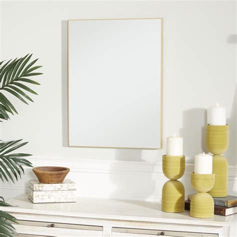 Decmode 18 X 24 Gold Wall Mirror With Thin Frame