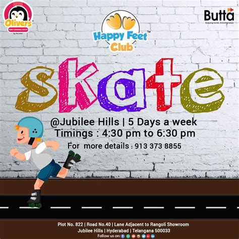 Skating Classes Olivers Jubilee Hills For More Details Call