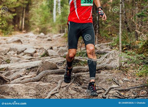 Male Runner Run Forest Marathon Stock Photo Image Of Athletic Face