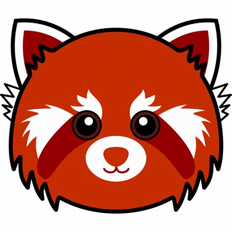 Animal Cute Face Head Panda Red Red Panda Icon Download On