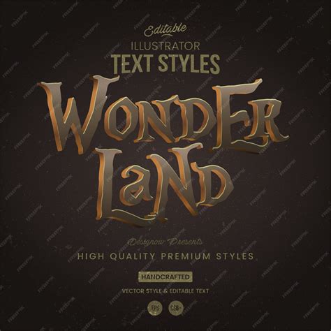 Premium Vector Wonderland Text Style