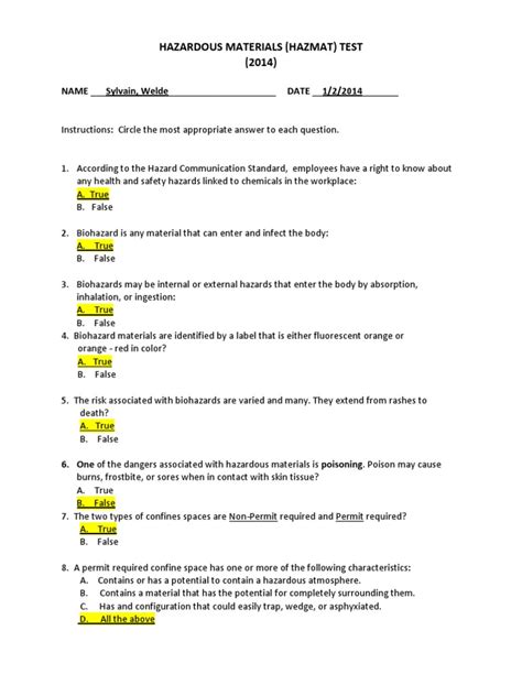 Cdl Hazmat Practice Test Printable Printable Templates