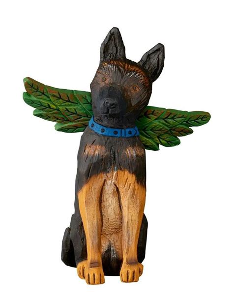 Clr German Shepherd Pet Angel Pets Lion Sculpture Angel Figurines