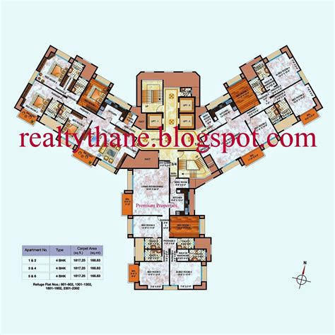 Brookhill Hiranandani Estate 4bhk Layout Plan Floor Plansthane Mumbai