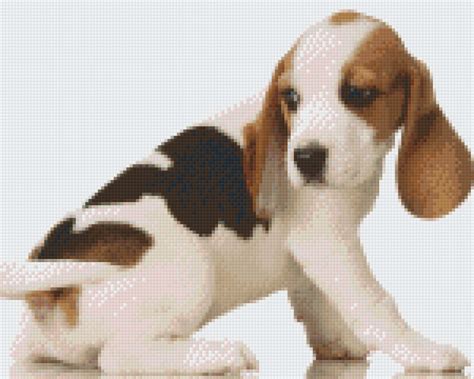 Beagle Puppy Nine 9 Baseplate Pixelhobby Mini Mosaic Art Kit Pixel
