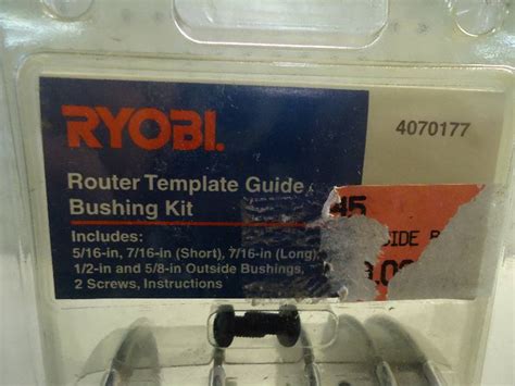 Router template guide bushing kit sizes: Ryobi Router template guide/Bushing kits. | Complete Store Liquidation ♦ Tools ♦ Hardware ...
