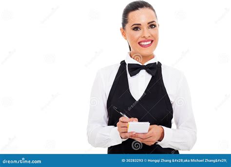 Waitress Taking Order Stock Image Image Of Girl Notepad 30283293