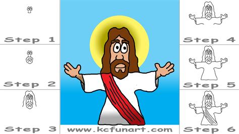 Drawing Jesus Face Step By Step